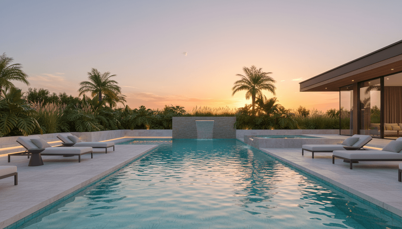 Pool construction background